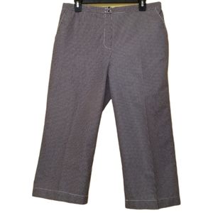 Draper's and Damon's Cropped Brown Striped Pant